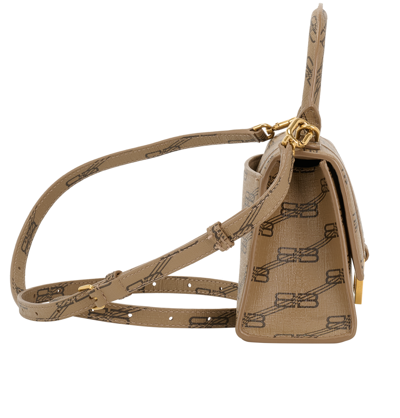 XS Hourglass, &pound;850, Handbags, Brown, Leather, Side view